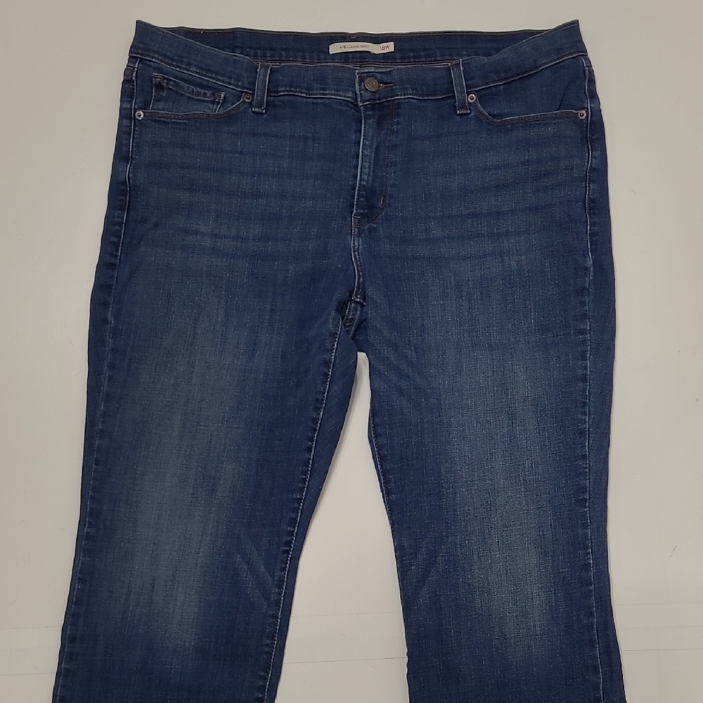 Levi's 415 Classic Boot Jeans High Waist Rise Dark Wash Embroidered Details Y2K - Picture 9 of 17